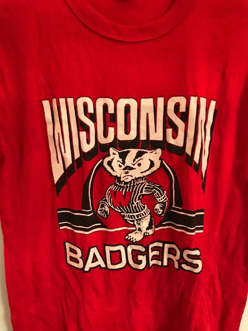 Wisconsin Badgers Vintage Style Russell Athletics Shirt and Sweatshirt Bundle, Ideal NCAA Gift for Fans - Image 2