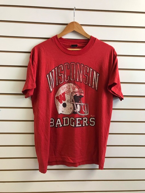 Wisconsin Badgers Vintage Style Shirt and Sweatshirt Bundle, NCAA Gifts for Fans with ncaa shirts for men