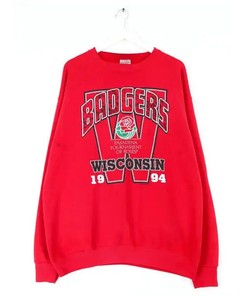 Wisconsin Badgers Vintage Style Shirt and Sweatshirt Bundle, Perfect for NCAA Fans with college shirts