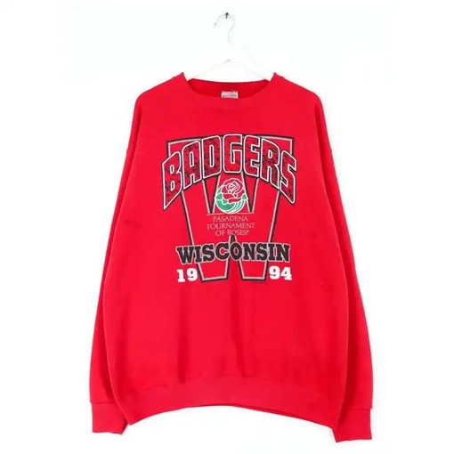 Wisconsin Badgers Vintage Style Shirt and Sweatshirt Bundle, Perfect for NCAA Fans with college shirts