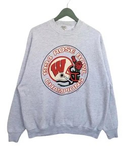 Wisconsin Badgers Vintage Style Sweatshirt - 1994 Rose Bowl Champs with retro ncaa shirts