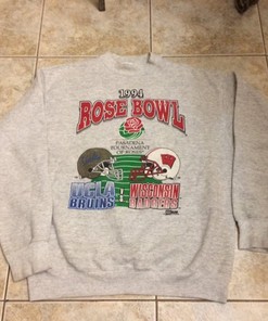 Wisconsin Badgers vs UCLA Bruins 1994 Rose Bowl: Vintage Style Crewneck Sweatshirt, Hoodie NCAA Football