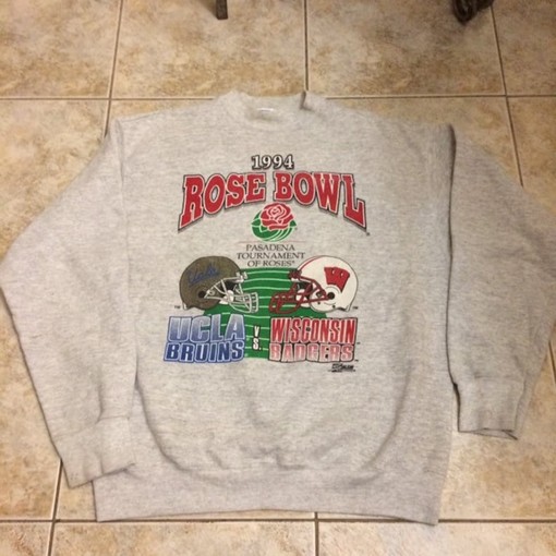 Wisconsin Badgers vs UCLA Bruins 1994 Rose Bowl: Vintage Style Crewneck Sweatshirt, Hoodie NCAA Football