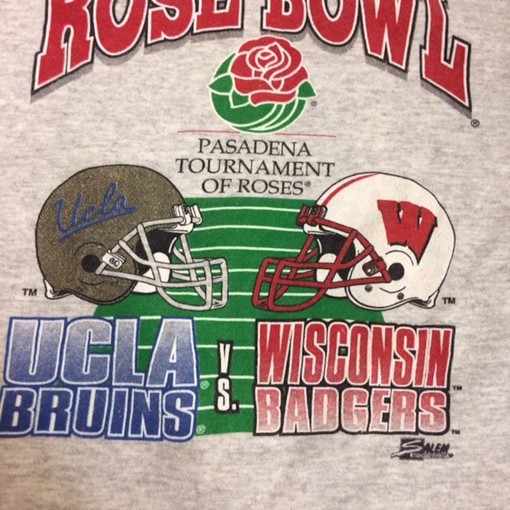 Wisconsin Badgers vs UCLA Bruins 1994 Rose Bowl: Vintage Style Crewneck Sweatshirt, Hoodie NCAA Football - Image 3