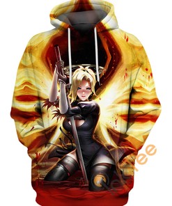 Witch Mercy Custom Hoodie with All Over Print Design - Perfect for Fans
