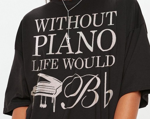 Without Piano Life Would B Flat Shirt, Funny Gift for Pianist, Music Lover Shirt, Classic Movie T Shirts - Image 2