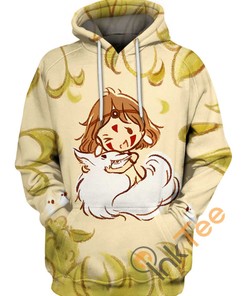 Wolf Girl Chibi Cute Cartoon Hoodie with 3D Print All Over Design
