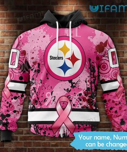 Women Cancer Support Hoodie - Steelers All Over Print Hoodie with Empowering Design