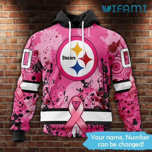 Women Cancer Support Hoodie - Steelers All Over Print Hoodie with Empowering Design