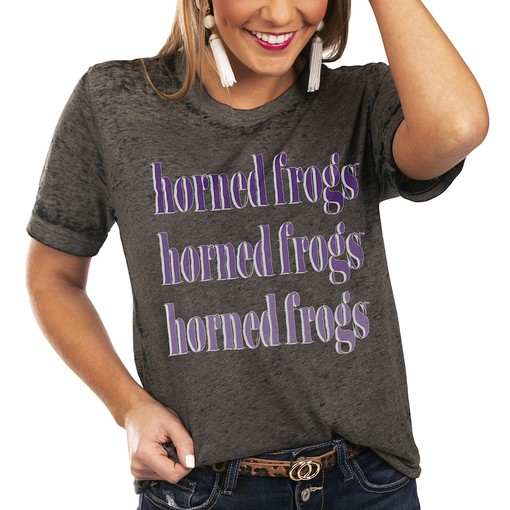 Women's Better Than Basic Gameday Boyfriend T-Shirt for TCU Horned Frogs Fans, Official University Fan Shirt