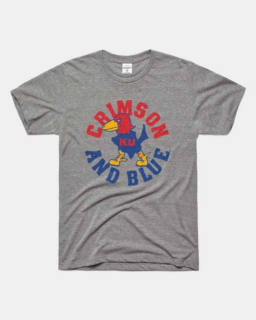 Women's Kansas Jayhawks Tee - Crimson and Blue NCAA Shirts for Kansas Fans