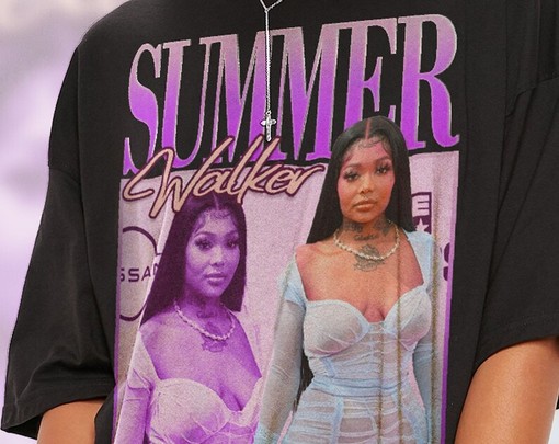 Women's Pink Summer Walker Tee, Vintage 90s Rap Tribute Shirt - Image 2
