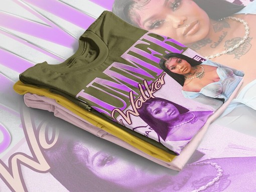 Women's Pink Summer Walker Tee, Vintage 90s Rap Tribute Shirt - Image 3