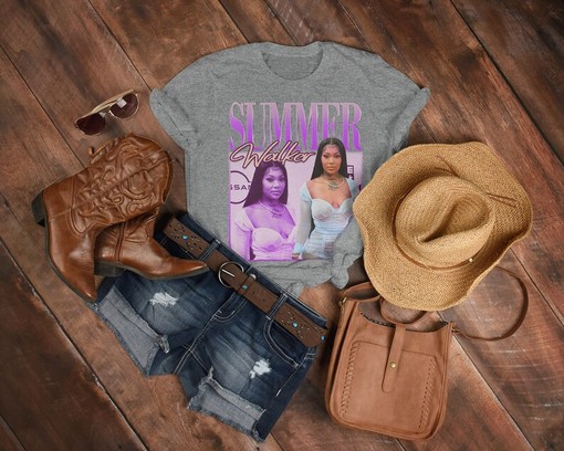 Women's Pink Summer Walker Tee, Vintage 90s Rap Tribute Shirt - Image 4