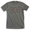 Women's Premium Nebraska Huskers Shirt with 308 Area Code for Cornhuskers and State Pride NCAA Shirts