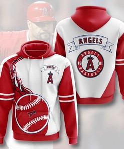 Women's Stay Warm and Stylish Los Angeles Angels All Over Print Hoodie
