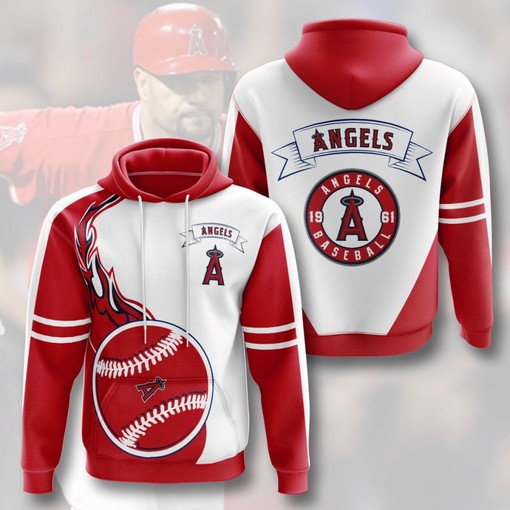 Women's Stay Warm and Stylish Los Angeles Angels All Over Print Hoodie