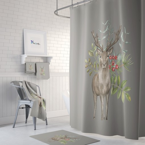 Woodland Deer Shower Curtain Set - Bring Wildlife into Your Bathroom Decor