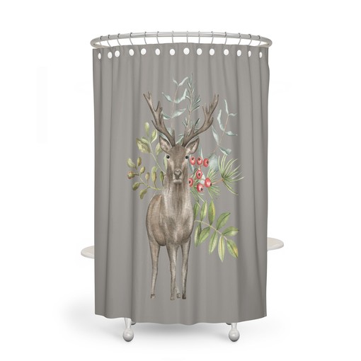 Woodland Deer Shower Curtain Set - Bring Wildlife into Your Bathroom Decor - Image 2