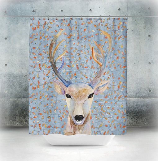 Woodland Whisper Deer Shower Curtain with Adorable Bathroom Set Option for Cute Touches
