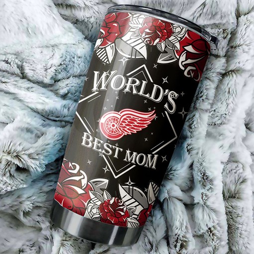 World's Best Mom Cheers for Red Wings with This NHL Tumbler with Personalized Tumblers