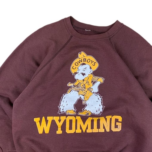 Wyoming Cowboys Pistol Pete Sweatshirt Vintage Style - Retro NCAA Shirts - Image 2