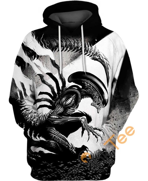 Xenomorph Runner Alien Sci-Fi Horror Hoodie with 3D All Over Print in Mesmerizing Design