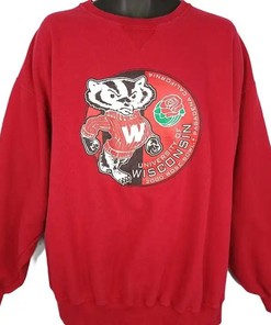 Y2K Rose Bowl Wisconsin Badgers Vintage Style Sweatshirt for NCAA Fans with college shirts