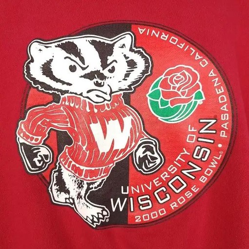 Y2K Rose Bowl Wisconsin Badgers Vintage Style Sweatshirt for NCAA Fans with college shirts - Image 2
