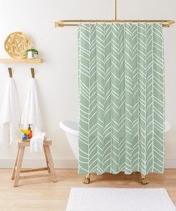 Yin Yang Spiritual Abstract Shower Curtain with Trendy Eco-Friendly Material and Waterproof Design for Decoration