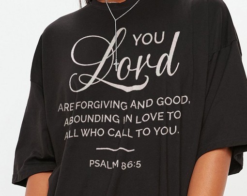 You Lord Are Forgiving & Good Abounding T-Shirt, Woman Bible Verse Psalm 86:5 Tee, Christian Apparel - Image 2