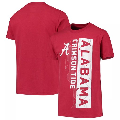 Youth Crimson Alabama Crimson Tide Challenger T-Shirt and Alabama Sweatshirt Gifts for NCAA Fans