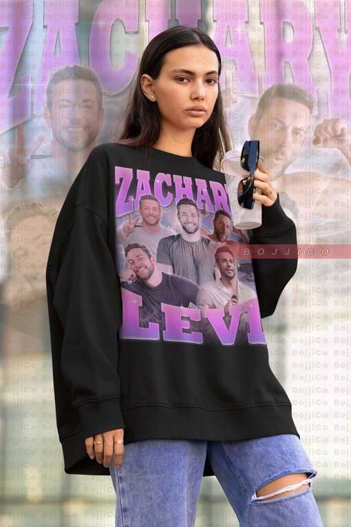 Zachary Levi Homage Retro 90s Sweatshirt - Zachary Levi Fan Tee