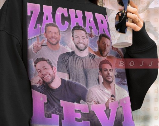 Zachary Levi Homage Retro 90s Sweatshirt - Zachary Levi Fan Tee - Image 4