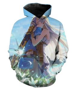 Zelda And Link Cute Video Games All Over Print 3D Hoodie for Gamers