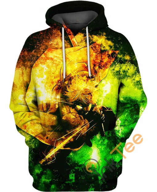 Zenitsu Agatsuma Abstract Yellow Demon Slayer Custom All Over Print 3D Hoodie - Show Your Love for Demon Slayer