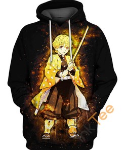 Zenitsu Agatsuma Custom All Over Print 3D Hoodie - Make a Lasting Impression.