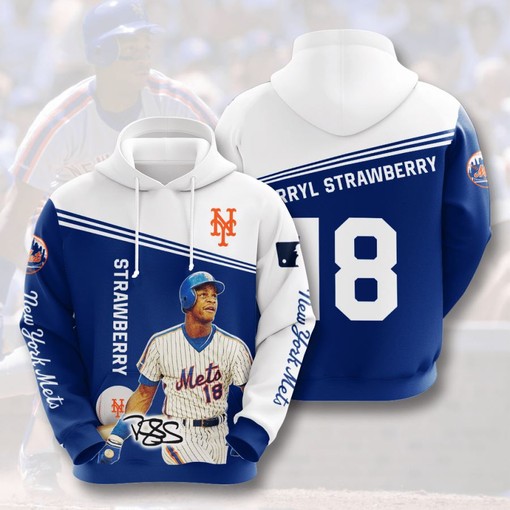 Zip into Your Mets Fandom with All-Over Print Zip-Up 3D Hoodie for Men