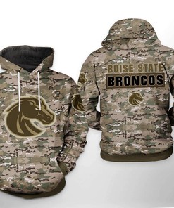 Zip with Style with Boise State Broncos NCAA Camo Veteran 3D Hoodie Zipper Hoodie Featuring Custom All Over Print
