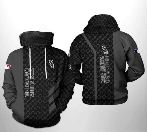 Zipper Hoodie with All Over Print Design for Chicago White Sox MLB Fans