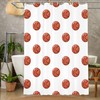 Cartoon Classical Balls Scoring Basketball Print Shower Curtain for Sports Bathroom Decor