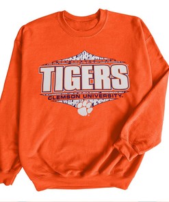Clemson Tigers NCAA Crew Neck Sweatshirt T-Shirt - Show Your Team Spirit