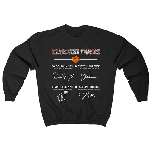 Clemson Tigers NCAA Members Signatures T-Shirt Hoodie - A Must-Have for Fans