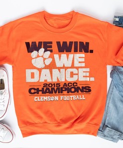 Clemson Tigers NCAA Men's 2015 ACC Champs Crewneck Sweatshirt - Celebrate the Championship