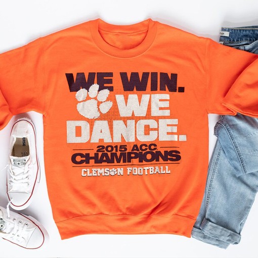 Clemson Tigers NCAA Men's 2015 ACC Champs Crewneck Sweatshirt - Celebrate the Championship