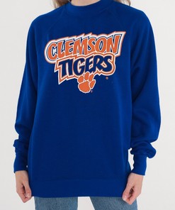 Clemson Tigers Vintage 90s NCAA Crewneck Sweatshirt - Made in USA