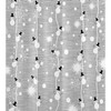 Grey Snowman Cartoon Shower Curtain for Kids Bathroom with Snowflakes and Xmas Elements