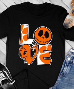 Halloween Jack and Sally Love the Clemson Tigers NCAA T-Shirt - Perfect for Halloween