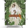 Jungle Animal Ape Monkey on Tree Green Cute Monkeys Shower Curtain for Bathroom Decor