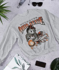 Ohio State Buckeyes 90s Vintage Mascot Basketball T-Shirt for NCAA Fans